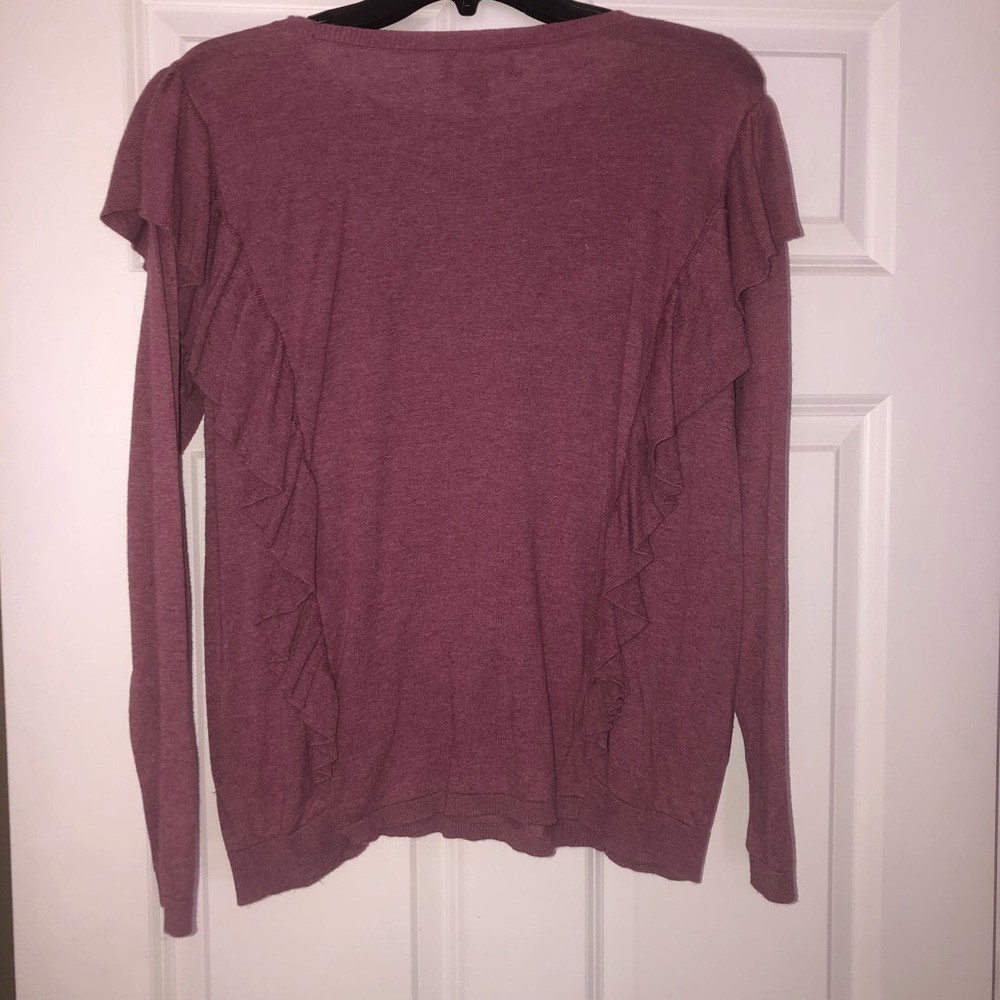 CHAPS Ruffle Sweater - Picture 6 of 7